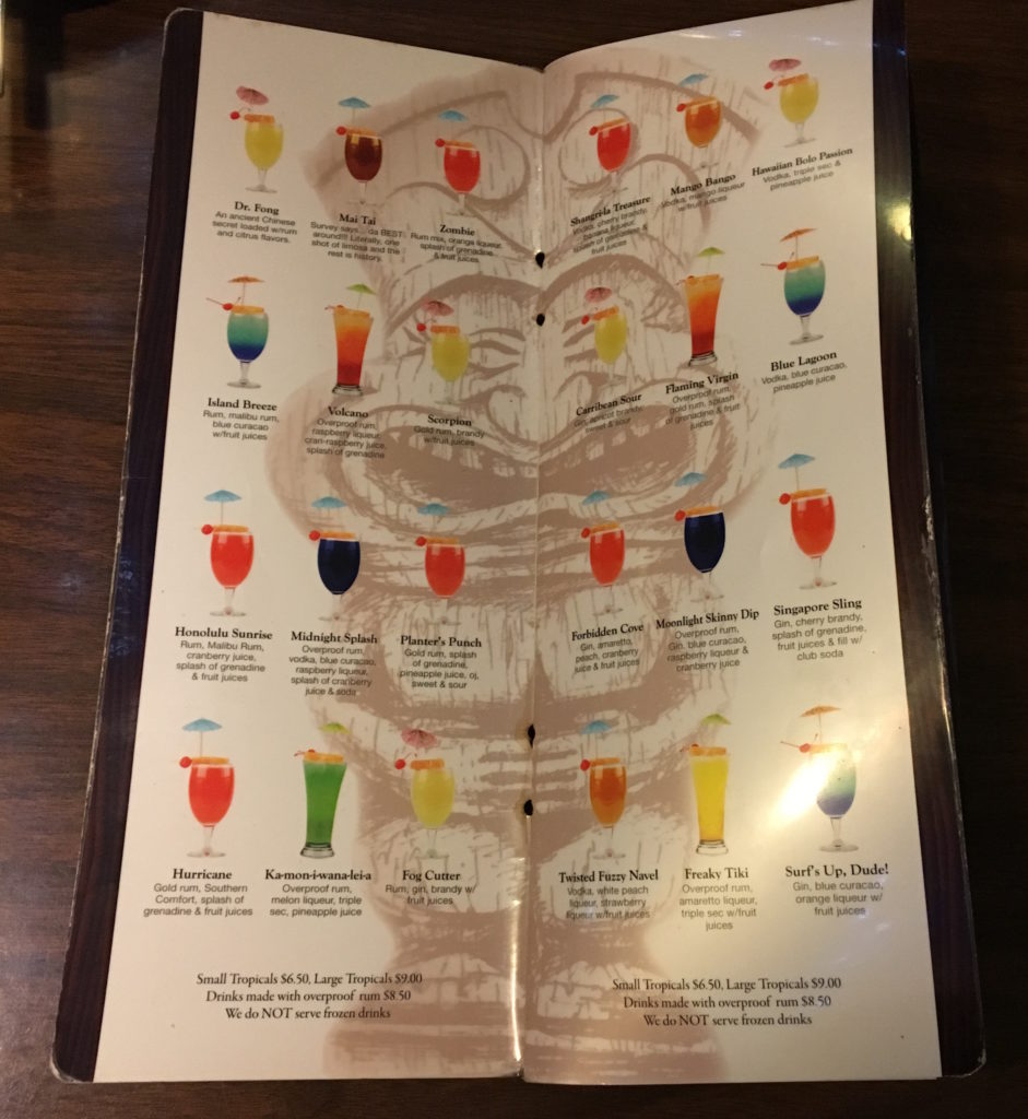 Chef Shangri-La drink menu
