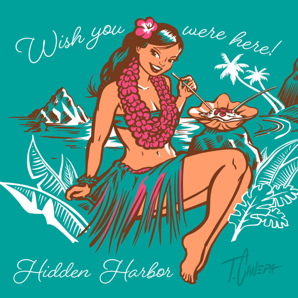 Hidden Harbor Matchbook Art