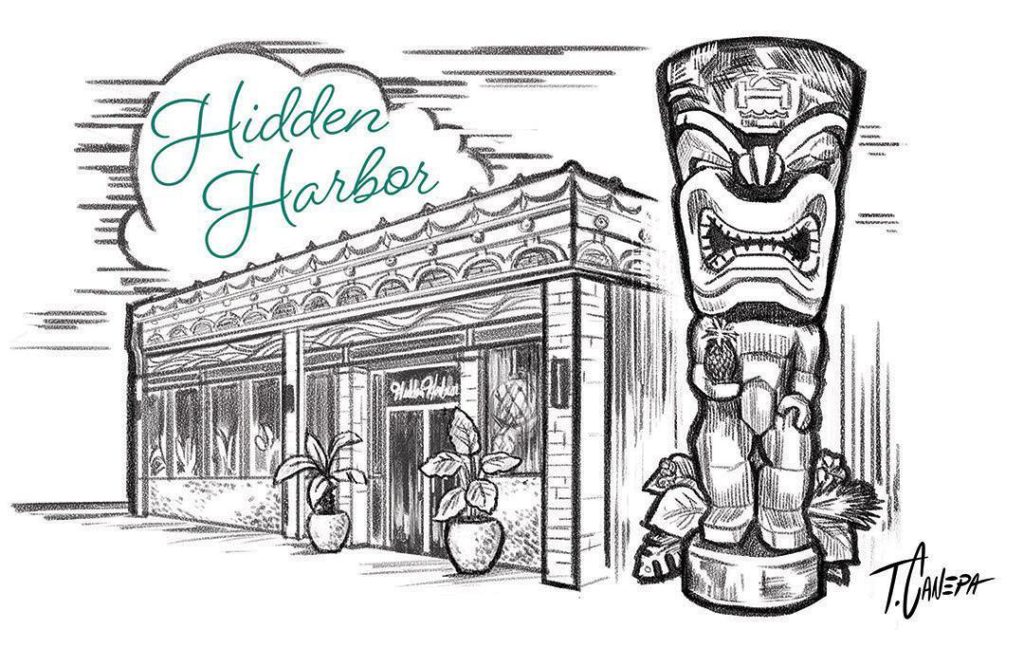 Hidden Harbor Matchbook Sketch