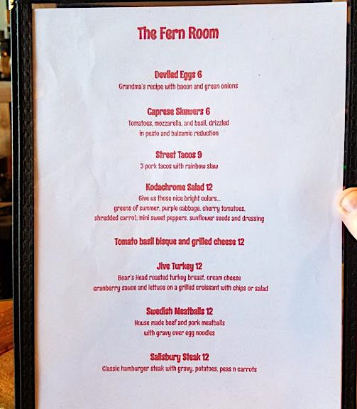 Fern Room Soft Opening Menu (back)