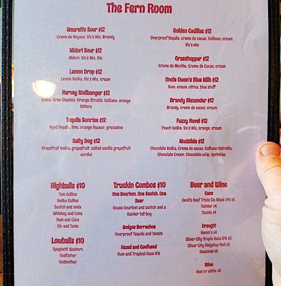 Fern Room Soft Opening Menu (front)